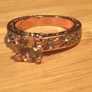 Champagne Ring In Rose And White Gold